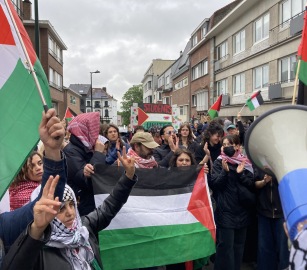 مظاهرة كل ثلاثاء أمام السفارة الإسرائيلية في بروكسل