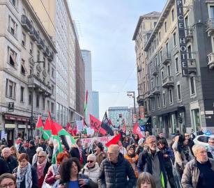 دعمًا لغزة وإيران.. مسيرة تضامنية حاشدة في إيطاليا