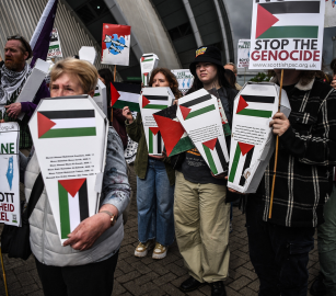 جولة توعية حول أهمية المقاطعة في غلاسكو