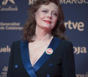 سوزان ساراندون:رؤية رئيسكم والفنانين يتحدثون بوضوح أخلاقي تجعلني أشعر أنني لست وحدي