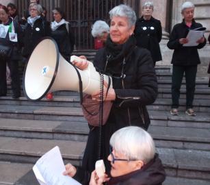 وقفة احتجاجية في ليون تضامنًا مع المرأة الفلسطينية