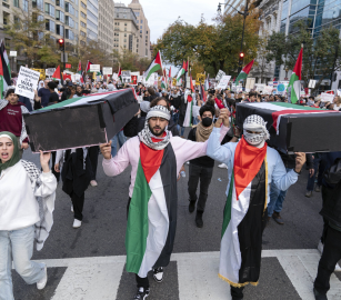 مظاهرة في واشنطن رفضًا لـ"مجلس السلام" وتنديدًا بالإبادة