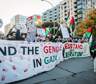 مظاهرة داعمة لفلسطين تتحدى القيود الكندية على التضامن