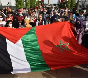 دعمًا لنشطاء أسطول الصمود  وقفة تضامنية في المغرب