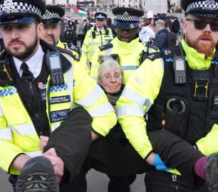 ضمن خطّة تقويضها.. الشرطة البريطانية تعتقل 523 متظاهرًا داعمًا لحركة فلسطين