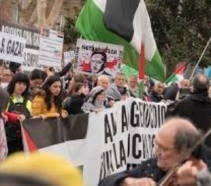 احتجاج ضد مباراة مع فريق إسرائيلي في إسبانيا