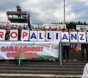 متواطئة في الإبادة.. احتجاجات في أيرلندا تطالب بإنهاء رعاية "أليانز"