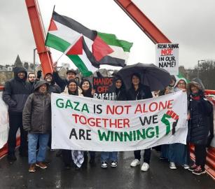 وقفة احتجاجية ضدّ تواطؤ “تيليدين للتقنيات” مع الاحتلال