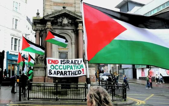 وقفة احتجاجية ضد الشركات العاملة في المستوطنات في مدينة برايتون البريطانية