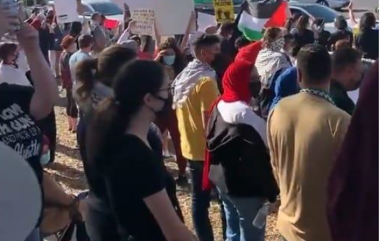 متضامنون مع فلسطين يحتجون أمام سفينة إسرائيلية بفلوريدا