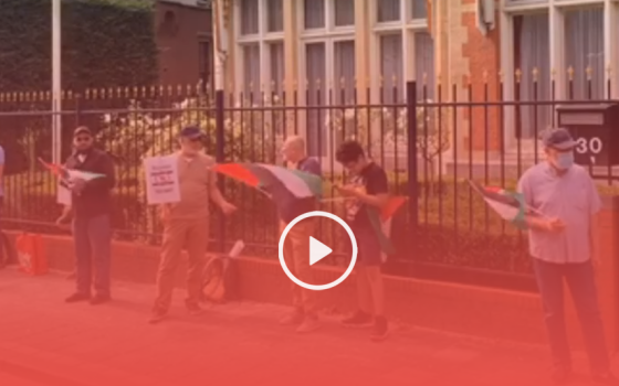 هولندا.. وقفة أمام السفارة الإماراتية تنديدًا بالتطبيع مع الاحتلال