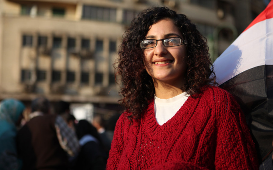 صورة الناشطة المصرية، منى سيف