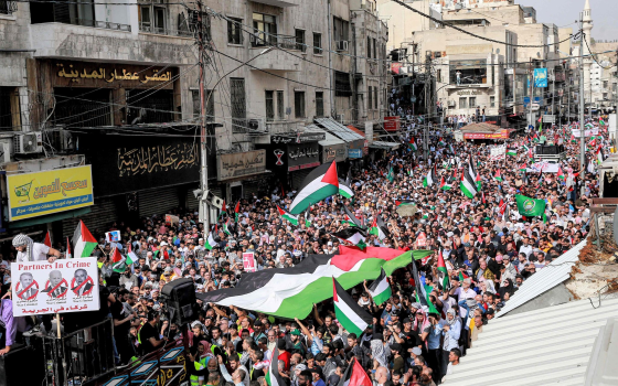 صورة من مظاهرات الأردن الداعمة لفلسطين