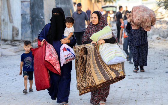 نساء نازحات في قطاع غزة