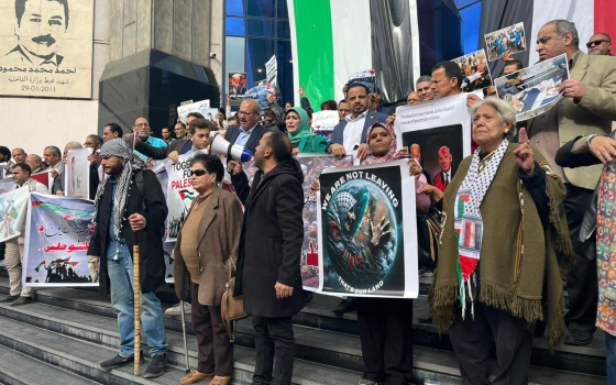 صورة لوقفة احتجاجية داعمة لفلسطين في مصر