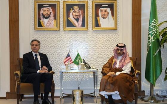 وزير الخارجية السعودي مع وزير الخارجية الأمريكي