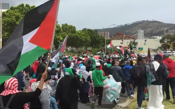 من إحدى المظاهرات الداعمة لفلسطين في أفريقيا