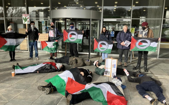 من مكان الاحتجاج