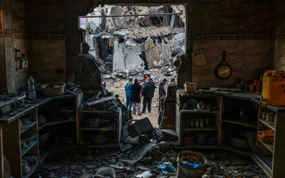 مطبخ لعائلة من غزة تم تدميره جراء قصف الاحتلال الإسرائيلي