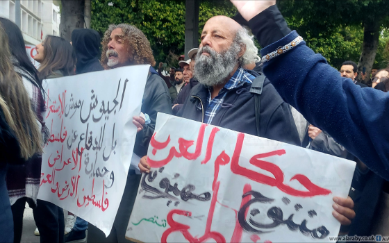 مسيرة مناصرة لفلسطين في تونس