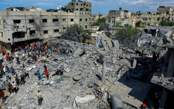 صورة للدمار الهائل جرّاء القصف الإسرائيلي على قطاع غزة