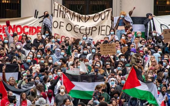 طلاب هارفارد في مظاهرة داعمة لفلسطين
