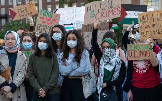 صورة اعتصام طلاب جامعة كولومبيا  