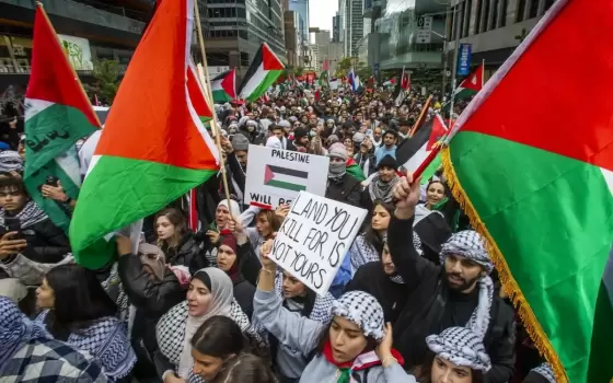 مظاهرة داعمة لفلسطين