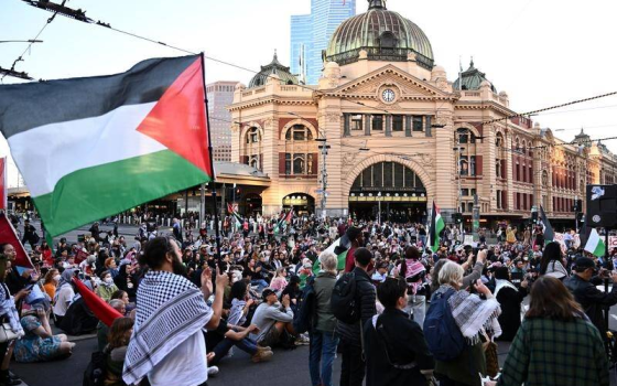 صورة حصار أنصار فلسطين شارع في ملبورن