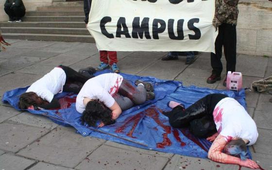 من مكان الاحتجاج