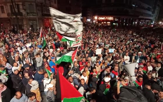 مظاهرة داعمة لفلسطين في المغرب