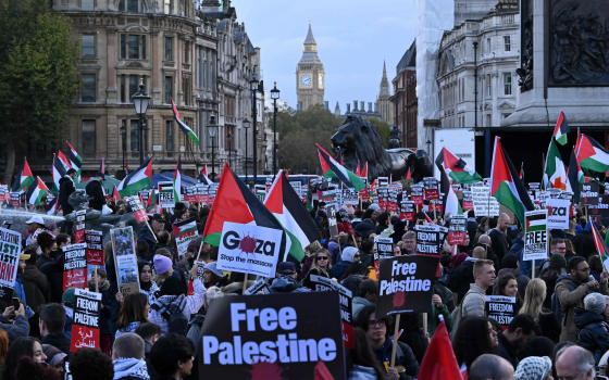 مظاهرة داعمة لفلسطين في لندن
