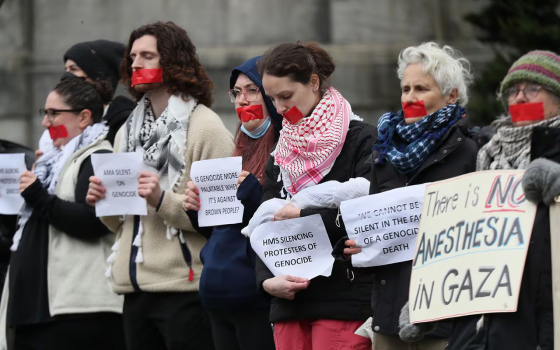 من مكان الاحتجاج