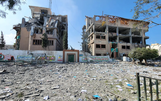 مباني مدمرة في قطاع غزة نتيجة القصف الإسرائيلي