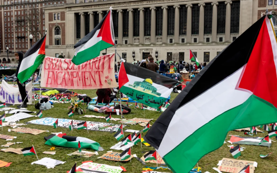 المخيم الطلابي التضامني في جامعة كولومبيا