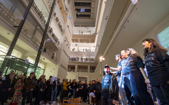 مؤيدو فلسطين يعطّلون افتتاح الموسم للمعرض الوطني في براغ