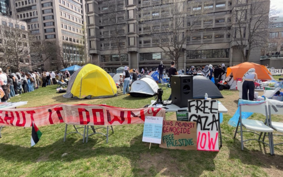 مخيم تضامني في جامعة ماكجيل