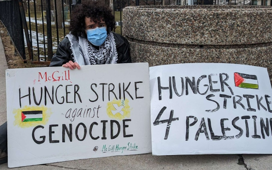 الطالب شادي من جامعة ماكجيل المضرب عن الطعام حتى تحقيق المطالب