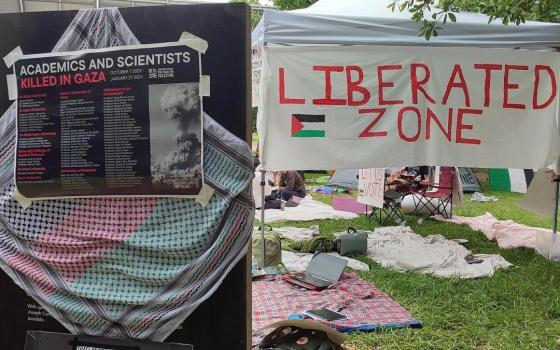 خيمة اعتصام في جامعة هيوستن