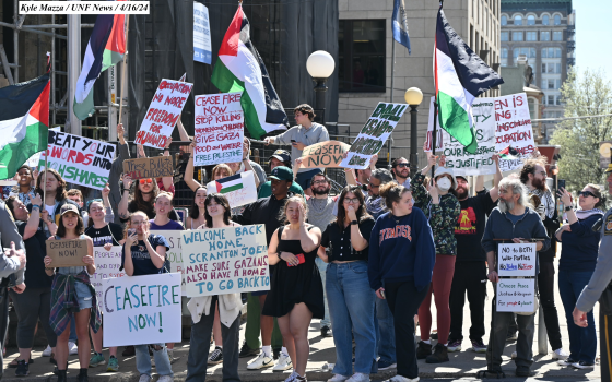 من مكان الاحتجاج