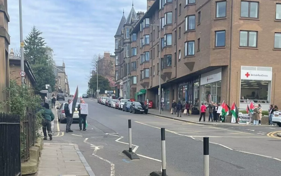 من مكان الاحتجاج