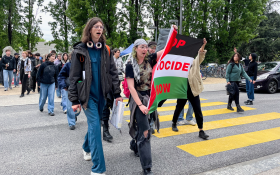 مظاهرة طلابية داعمة لفلسطين