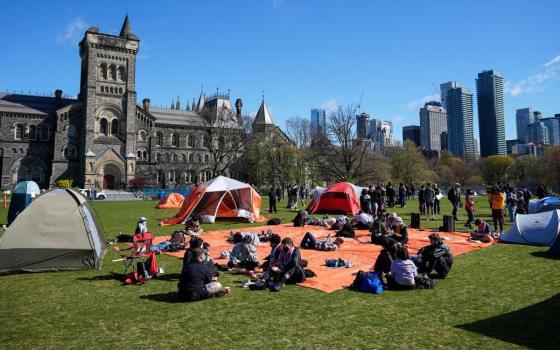 مخيم طلابي تضامني في جامعة تورونتو