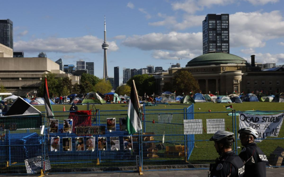 مخيم تضامني مع غزة في كندا