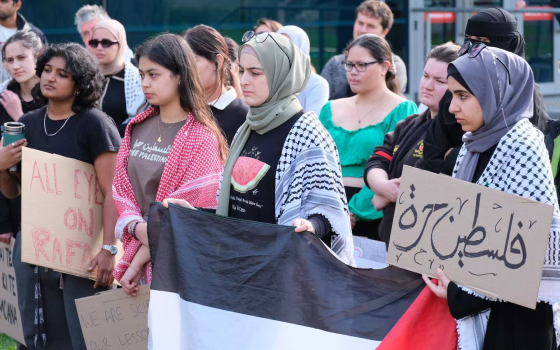 مخيم طلابي تضامني في جامعة وايكاتو