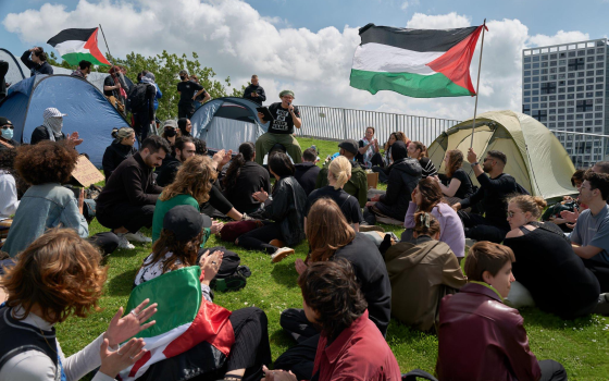 مخيم طلابي تضامني في جامعة ديلفت