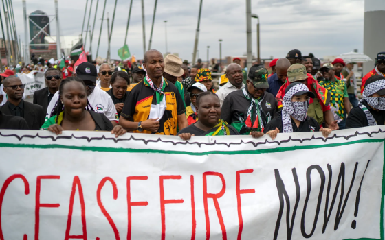 مظاهرة داعمة لفلسطين في جنوب أفريقيا