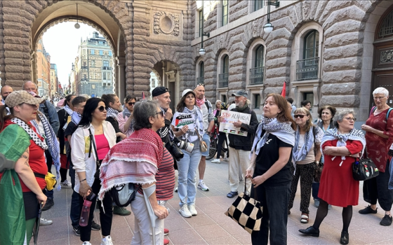 تظاهرة أمام البرلمان السويدي