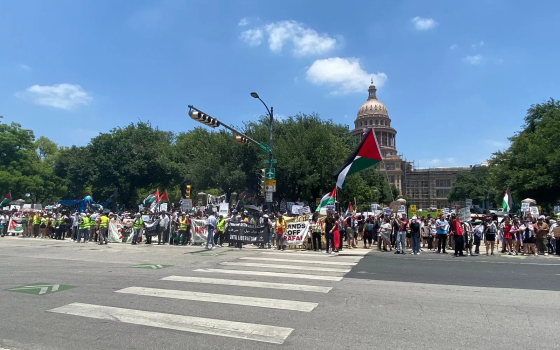 مظاهرة أمام كونغرس ولاية تكساس تنديدًا بالإبادة