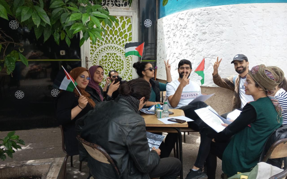 فعالية طلابية مغربية دعمًا لفلسطين في كلية بنمسيك